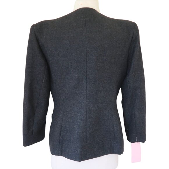 vtg 80s EMANUELLE KHANH wool jacket sz 42 US - Picture 2 of 7